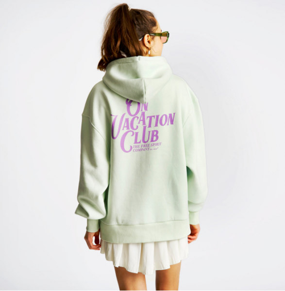 On Vacation: Modell 'Calligraphy Hoodie - Light-Green'