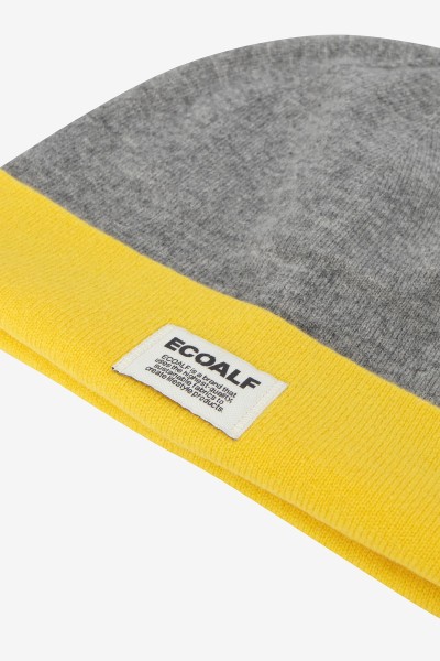 Ecoalf: Modell 'Thinalf Beannie - Grey Melange / Bright Yellow '