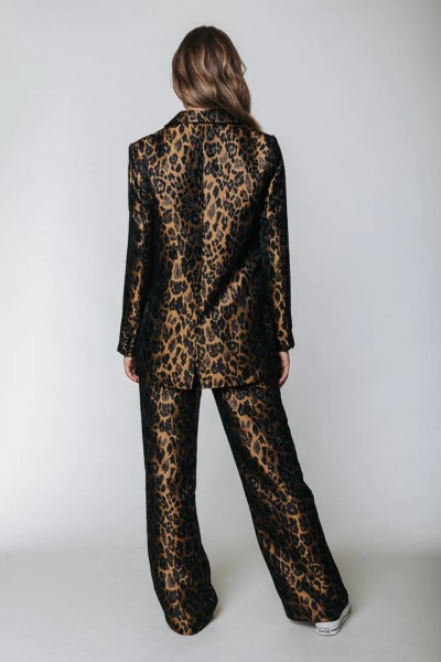 Colourful Rebel: Modell 'Rus Leopard Jacquard Straight Pants'