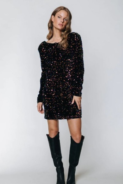 Colourful Rebel: Modell 'Tina Black Sequins Dress'