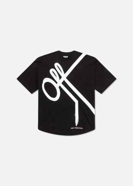 Off The Pitch: Modell 'Direction Oversized Tee Unisex - Black'