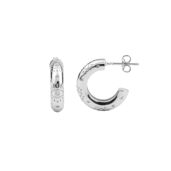 A new Day: Modell 'Pin Hoops Eye - Silver'