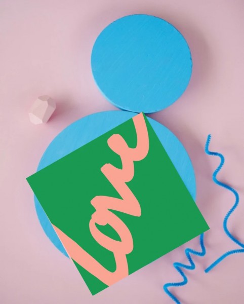 Hej Ibiza: Modell 'Postkarte - LOVE (grün)'