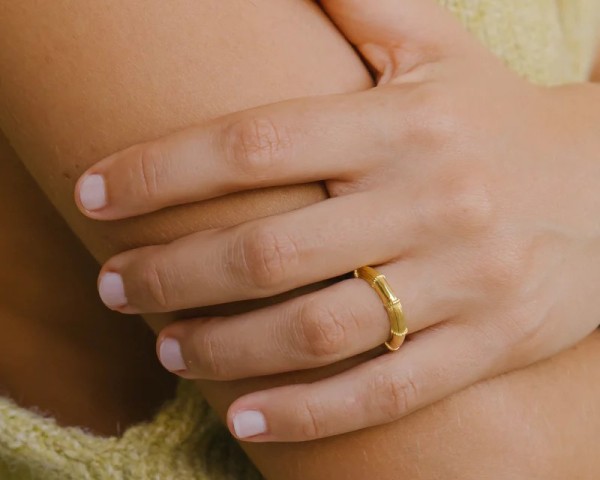 Wildthings: Modell 'Goldstripe Bamboo Ring - Gold'
