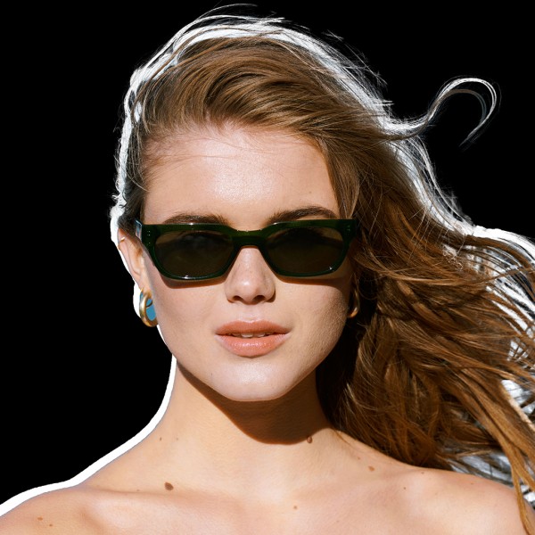 A.Kjærbede: Modell 'Bror Sonnenbrille - Dark Green Transparent'