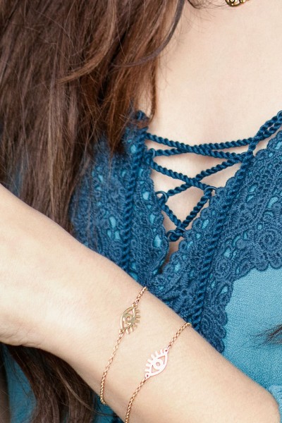 Shlomit Ofir: Modell 'Tiny Eye Bracelet - Gold'