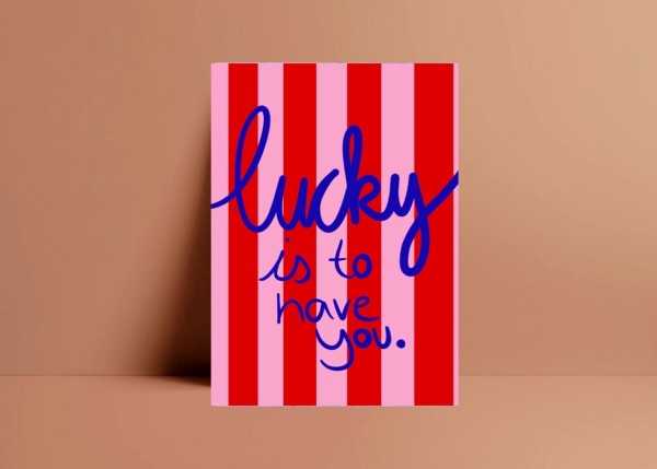 Hej Ibiza: Modell 'Postkarte - Lucky is to have you'