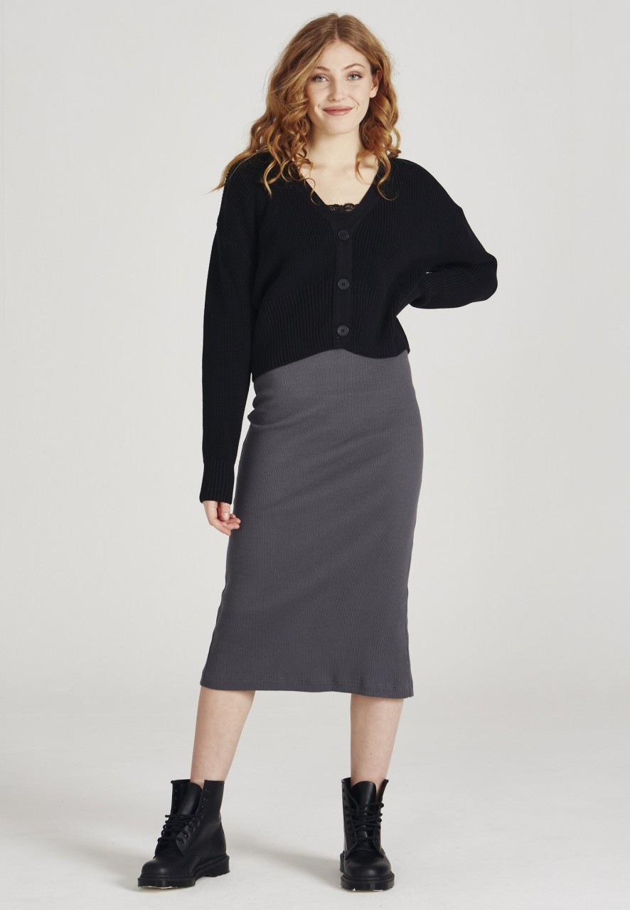 Givn: Modell 'Alisha Skirt - Shadow Grey'
