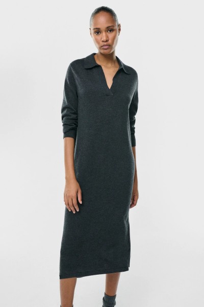 Ecoalf: Modell 'Teralf Dress - Dark Grey Melange'