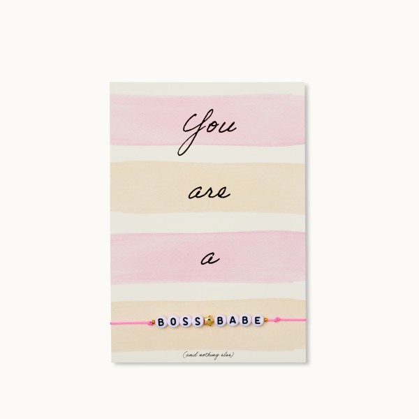 by Vivi.: Modell 'Armband-Karte: You are a BOSS?BABE'