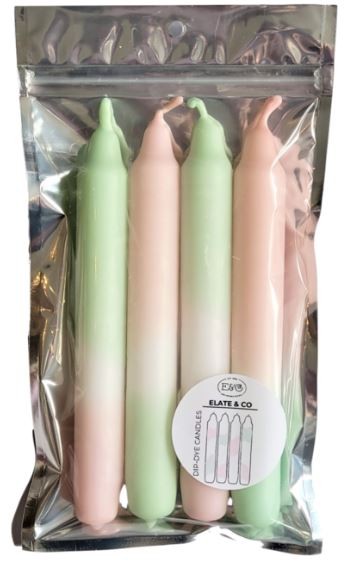 Elate & Co: Modell 'Dip Dye Candles Mint+Pink'
