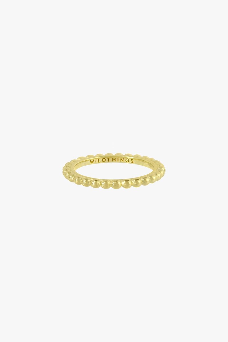 Wildthings: Modell 'Small dots stacking ring gold plated'