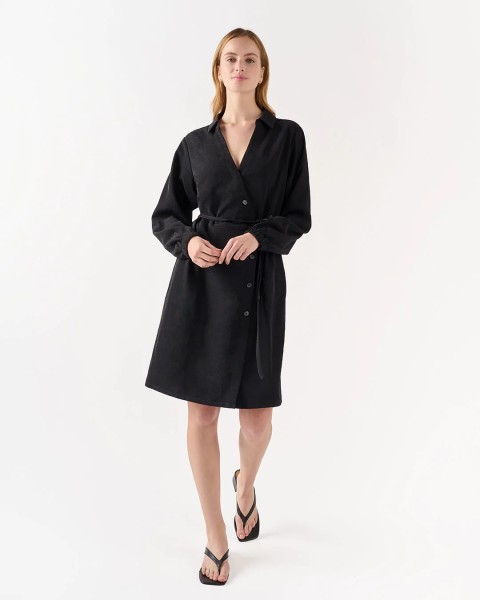 Another-Label: Modell 'Azza Twill Dress - Black '