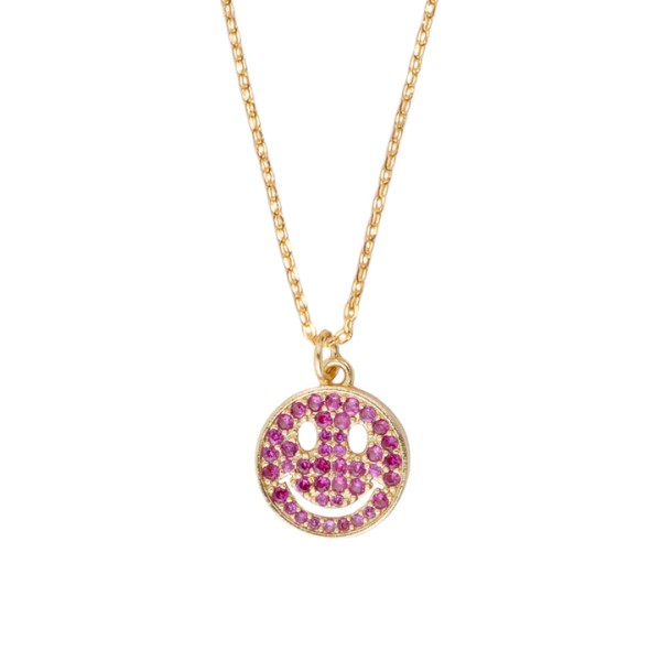 A new Day: Modell 'Smiley Necklace - Pink'
