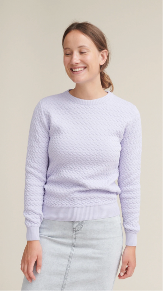 Basic Apparel: Modell 'Tea Pullover - Purple Heather'