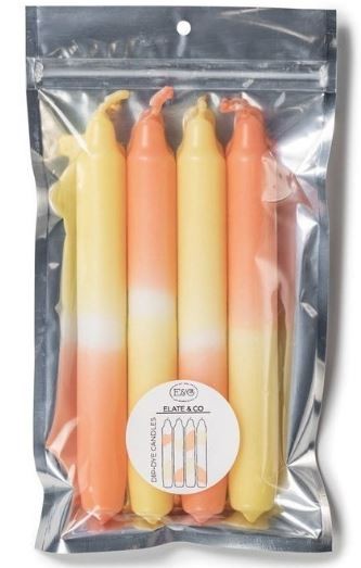 Elate & Co: Modell 'Dip Dye Candles Yellow+Peach'