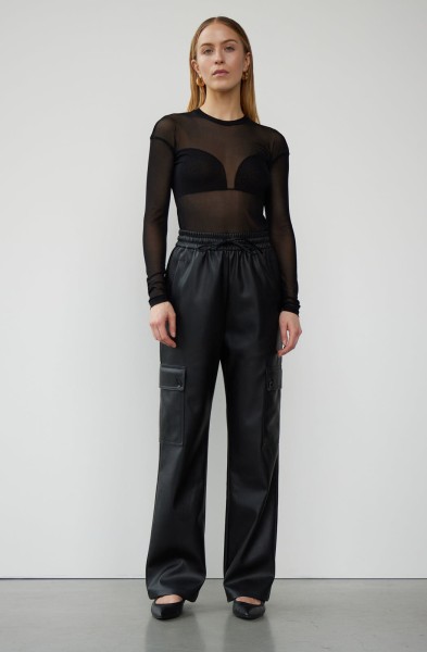 WithBlack: Modell 'Wbleverly Vegan Leather Pants - Black'