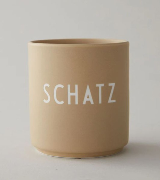 Design Letters: Modell 'Lieblingsbecher - SCHATZ - Beige'